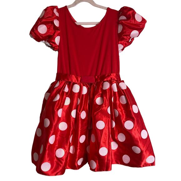 Disney Store Girls Size 9 10  Costume Minnie Mouse Dress Full Polka Dot EUC - Picture 5 of 9
